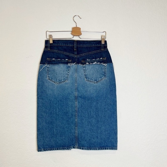 Frame Reconstructed Denim Skirt Size 25 - Picture 7 of 10